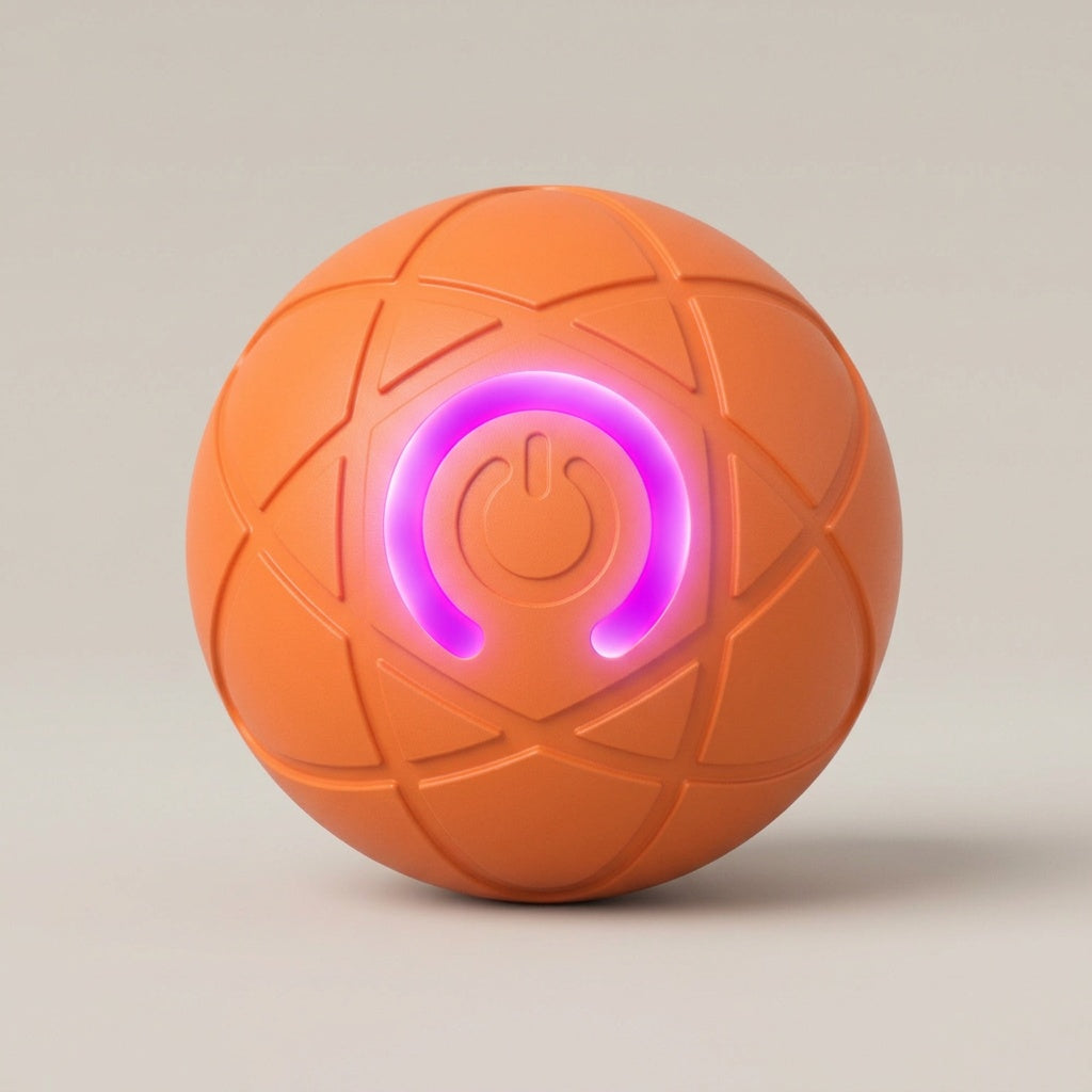 Self-Rolling Dog Ball for Interactive Play