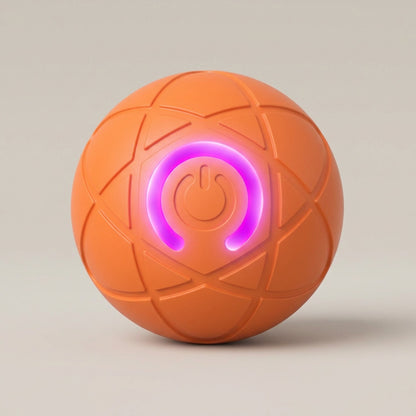Self-Rolling Dog Ball for Interactive Play