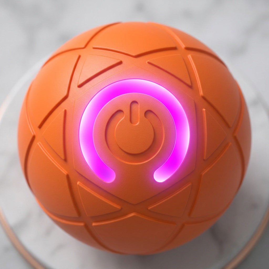 Self-Rolling Dog Ball for Interactive Play
