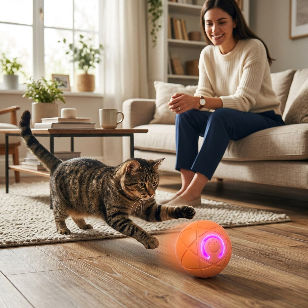 LED light cuts through evening play